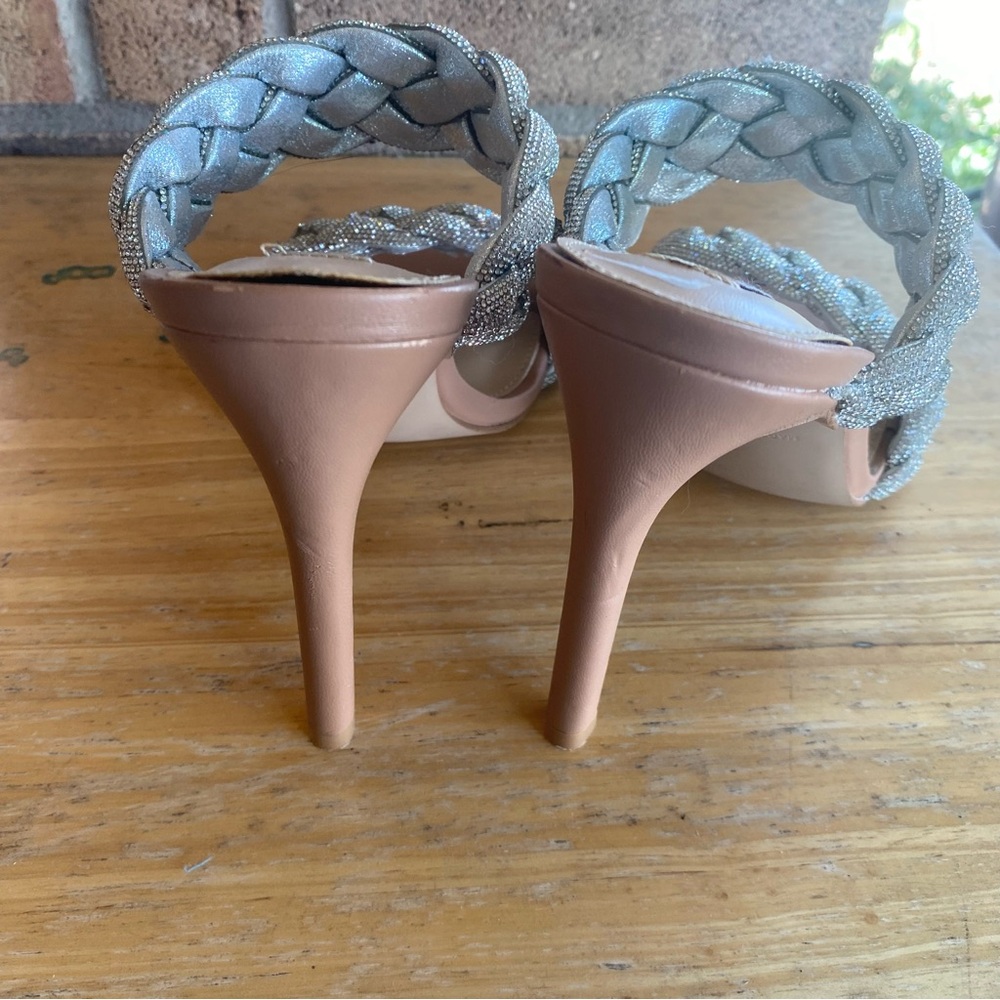 Steve Madden Women's Kenley Chunky Heeled Slip-on Sandal Rhinestone Size 9.5 - Picture 9 of 11